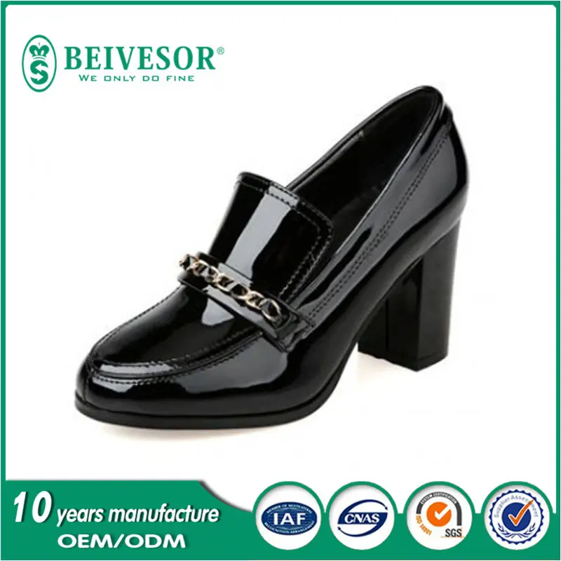 Product from China: 2016 famous brand high quality new design luxurious
black color office commercial women thick heel job shoe