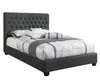 Coaster Chloe Upholstered King Bed in Charcoal King Size French Stylish Tufted Bed V&P-b6002#