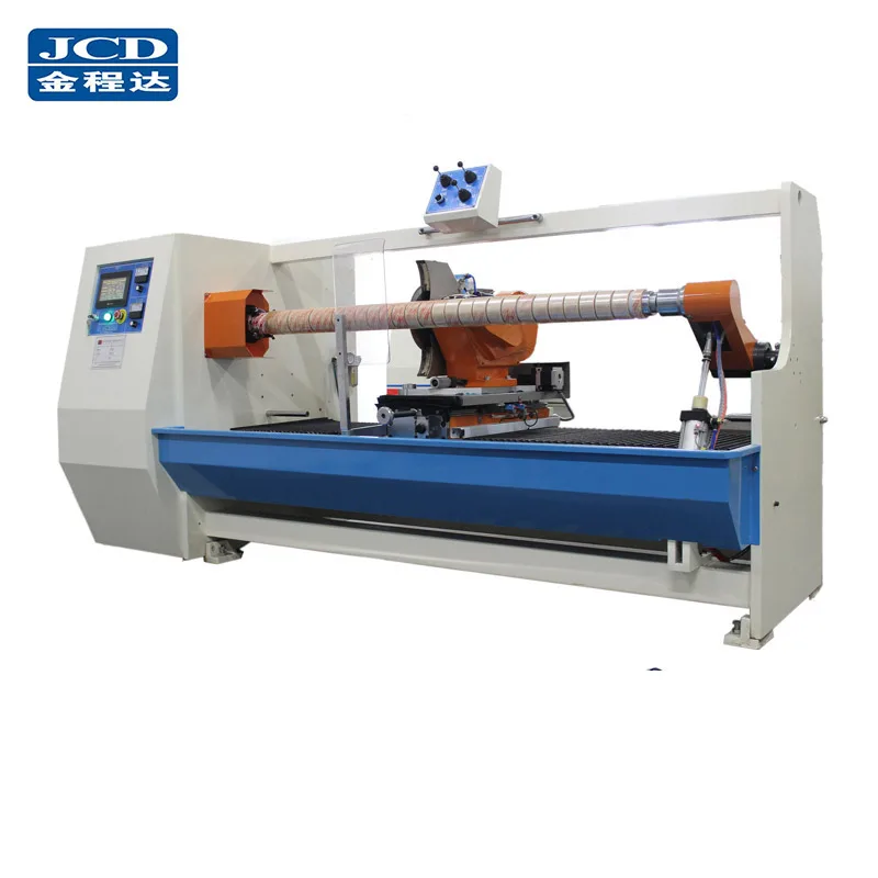 Cnc Control High Speed 400mm Blade Automatic Adhesive Double Sides Tape Log Roll Cutting Machine