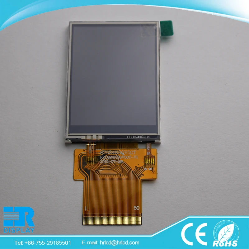 B HD lcm Module TFT Display 240x320 Resolution Parallel Port 8-bit Soldering 24PIN with resistive Touch SHAOYANG 2.4 inch LCD Screen 