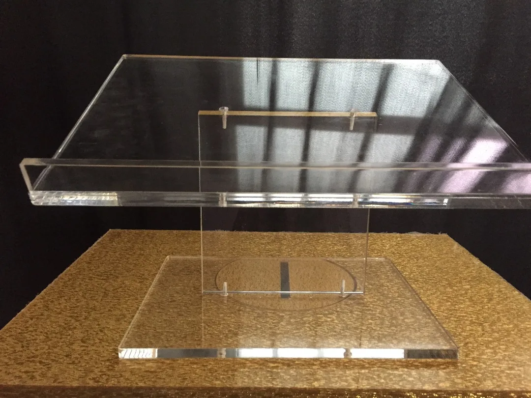 Series Acrylic Tabletop Podium,Easy Assembly Clear Tabletop
