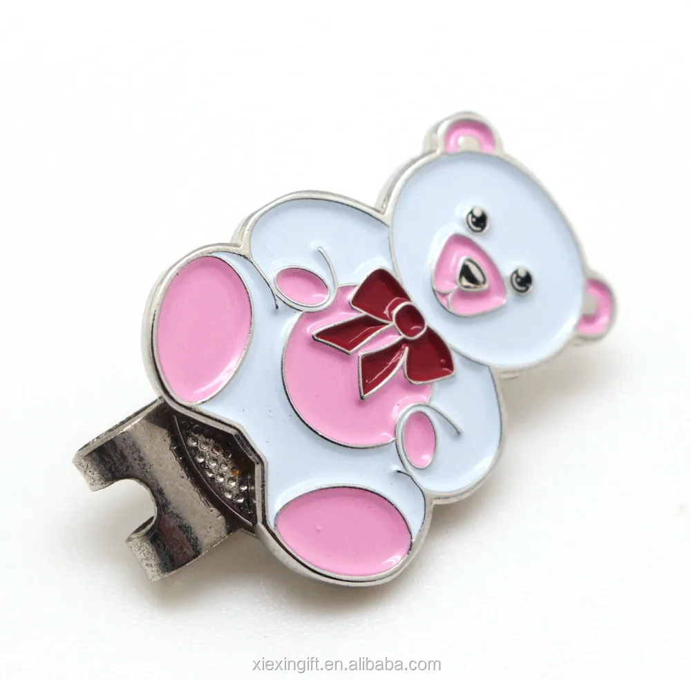 Custom magnetic golf hat clip with ball marker