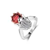 Hainon Creative women rings Frog and zircon crown shape wholesaled jewelry gift Engagement Rings