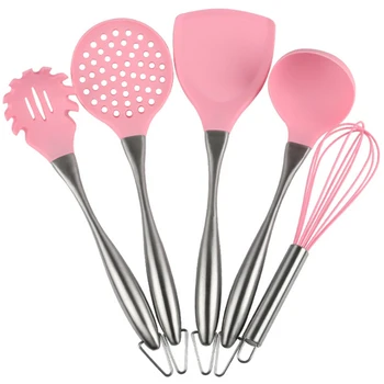 pink utensils set