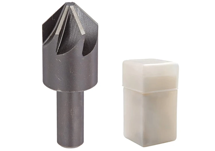Cylindrical Shank 90 Degree 6 Flute HSS Countersink Drill Bit  for Metal Deburring