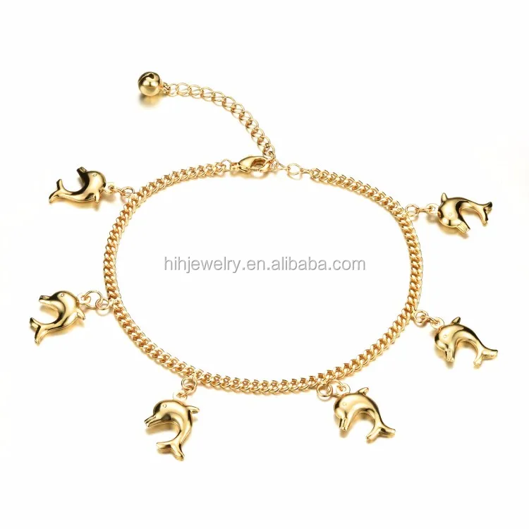 Cute Girls Dolphins Baby 18k Gold Plated Copper Anklet For Women Buy 18k Gold Anklets,Dance