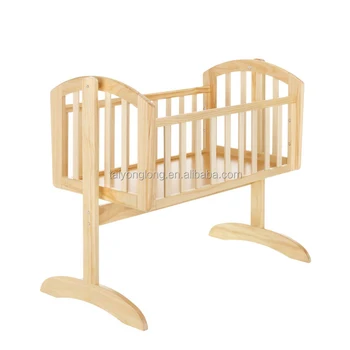 wooden swinging baby cradle