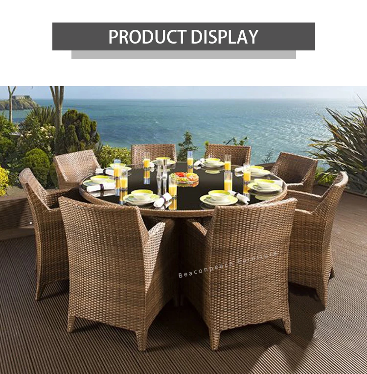 10 Seater With A Round Dining Table Outdoor Dinner Furniture - Buy