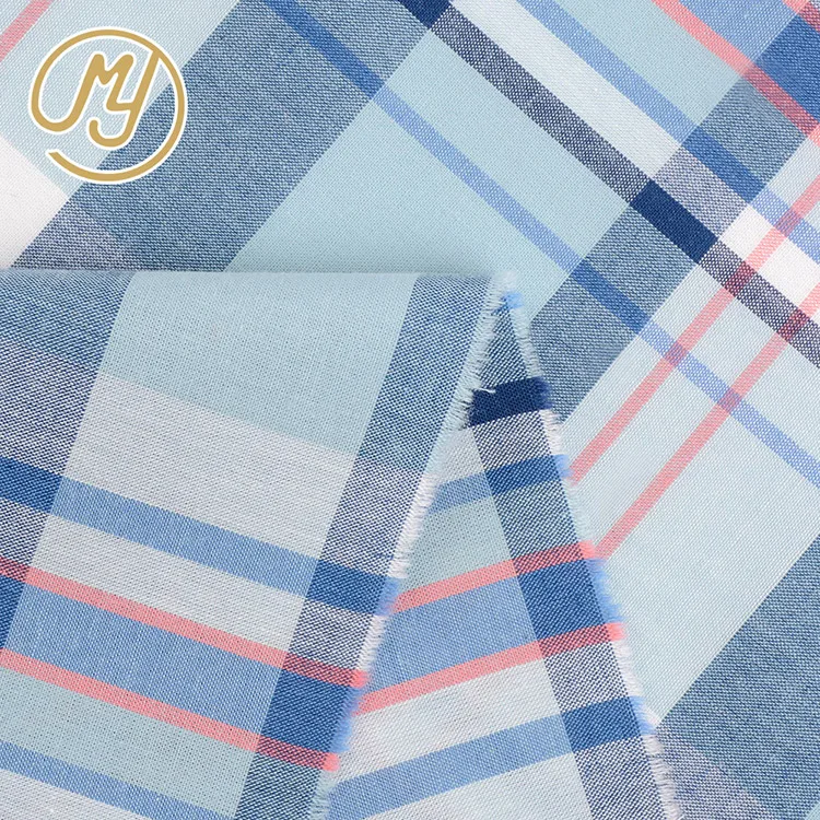 New Fashion Soft Hand Feel Dubai High Quality Stock 100 Cotton Check Shirt Fabric