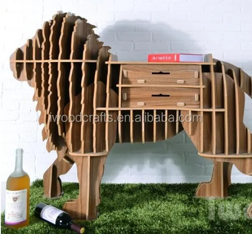 Mdf dekor regal, holz löwe wohnzimmer wohnkultur kunst möbel ...