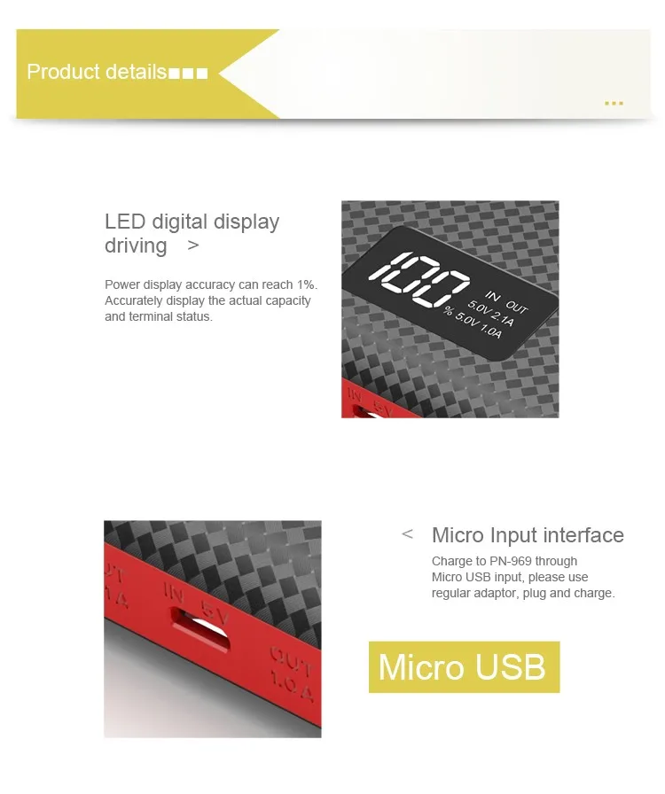 Pineng High Capacity Convenient Lithium Battery 20000mAh Power Bank - ANKUX.COM