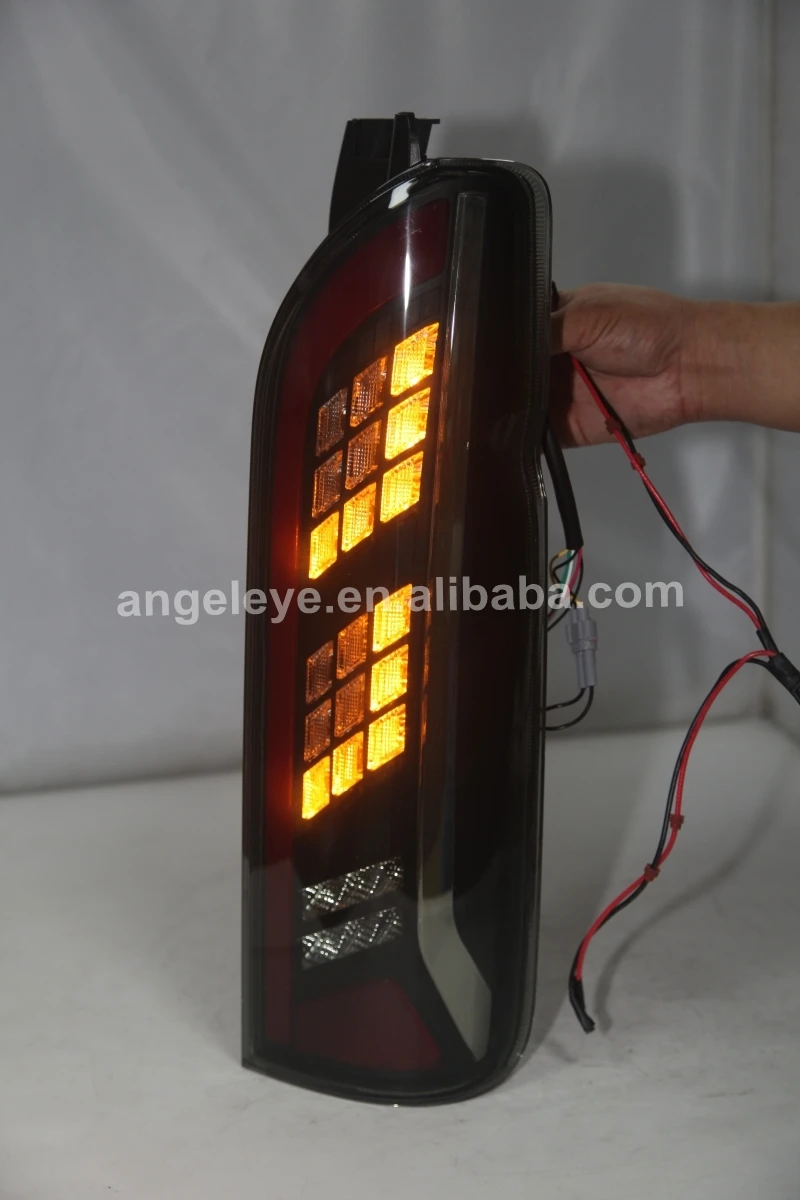 Full LED Tail Lights For TOYOTA HIACE Smoke Black Color 2014-UP YZ