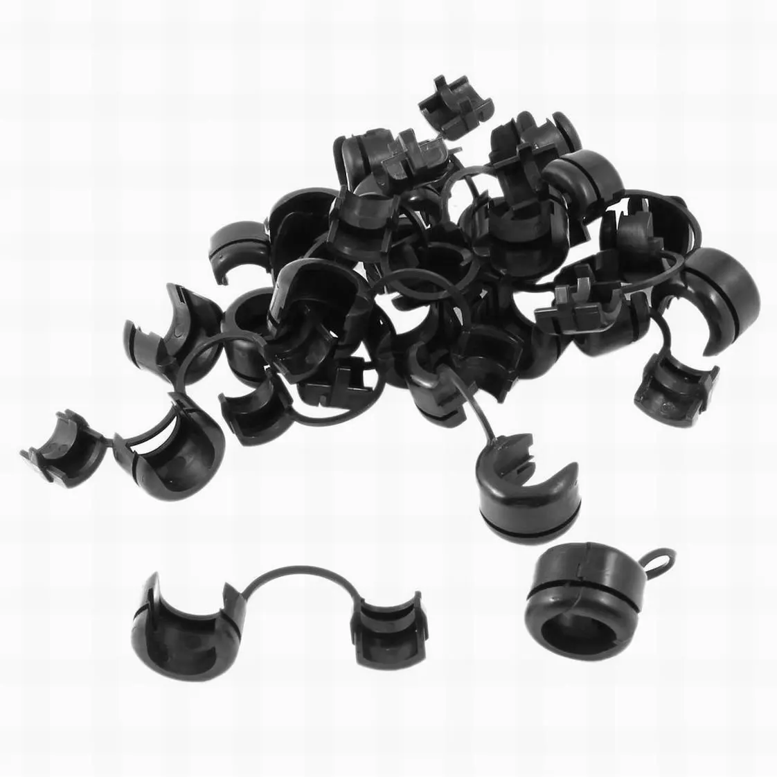 .360/" Round Cord 12 Snap-In Black Cord Grips Bushing Strain Relief .325