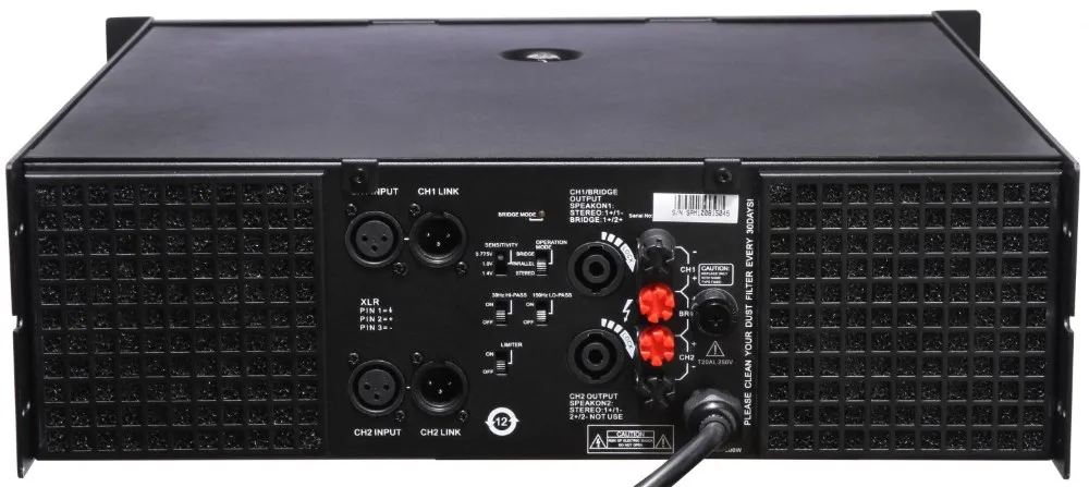Boutum CA-20 8 ohm stereo 1300W profesyonel ses 2 kanal güç amplifikatörü