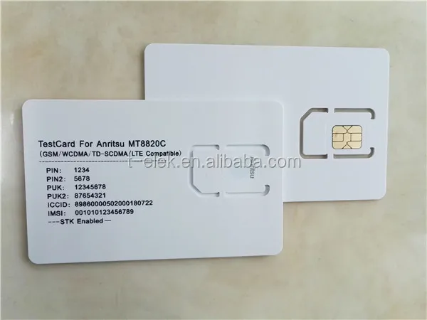 3G WCDMA UMTS Nano Test SIM Card for Anritsu MT8820 MT8820C