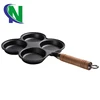 Chinese Cookware Sets Manufacturer 4 Cup Cast Iron Egg Frying Pan, Skillet Non Stick Egg Cooker Pan 24.5cm Black