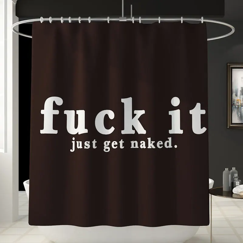 Customer printed black  3 pcs bathroom rug mat sets 1pc Printed Shower Curtain