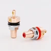 Pure Copper RCA plug Female Socket HiFi Audio terminal Jack female adapter socket