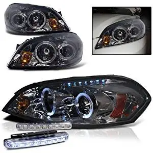 2007 Chevy Impala Dual Halo Headlights Projector Pair 8 Led 2007 Chevy Impala Dual Halo Headlights Projector Pair 8 Led Fog Per Lamps