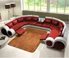 New Design Modern Creative U Shape Genuine Leather Sectional Sofa, Italian Design Sofa Set For Living Room BF05-0928