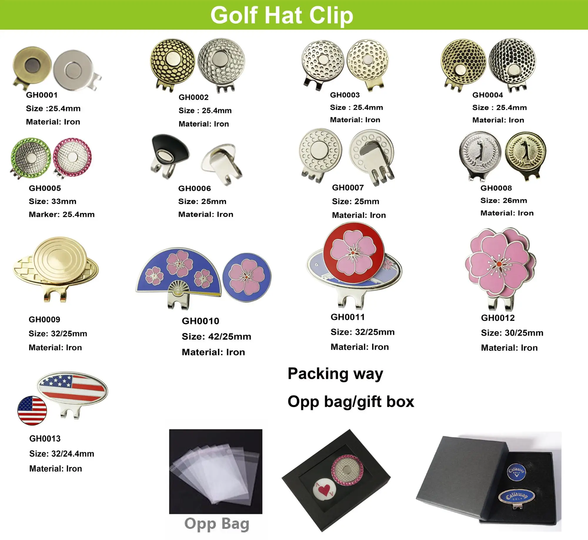 golf hat clip