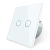 LIVOLO VL-C702S-11 Fashion Electrical Touch Switches glass touch 2 Gang 2 Way touch wall light switch