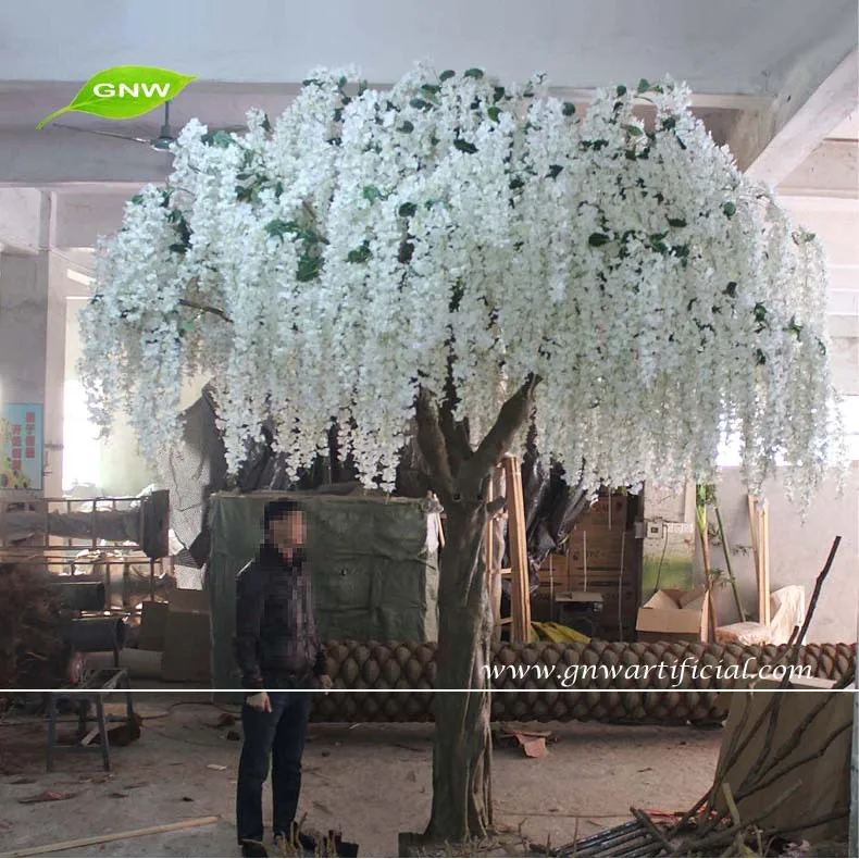 Bls34-34 Gnw 343ft White Big Fake Wisteria Trees As Wholesale ...