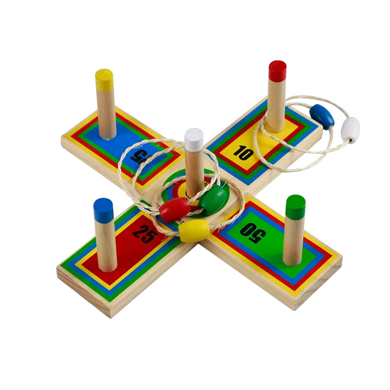 Hot Sale On Amazon Table Games Wooden Ring Toss Game For Kids Buy