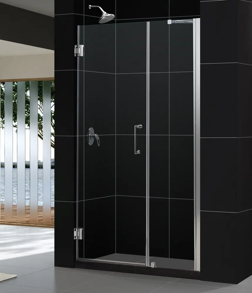 Душевая кабина с черным стеклом. Frameless Door. Slide Door Shower Cabinets.