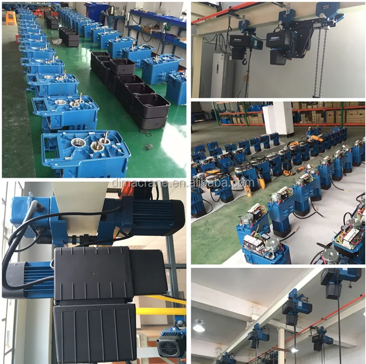 High performance Europe style Electric Chain hoist crane for workshop with double hook
