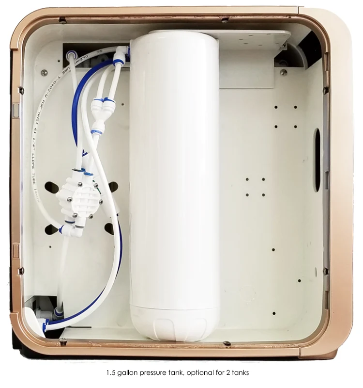 no electricity built-in water tank low pressure 100 gpd water ro system