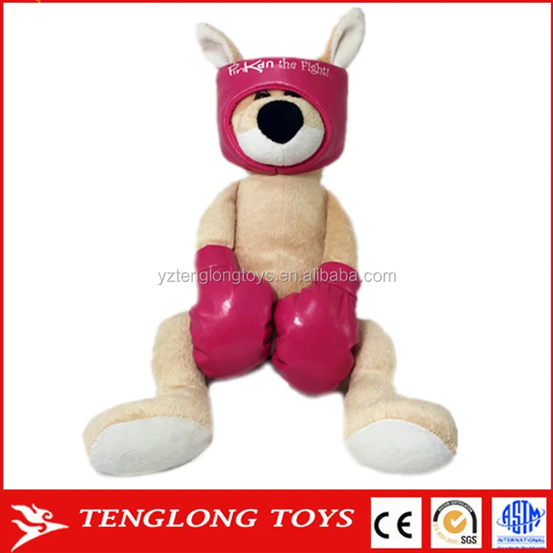 Wholesale Popular Selling Custom Stuffed Plush Boxing Kangaroo Toy