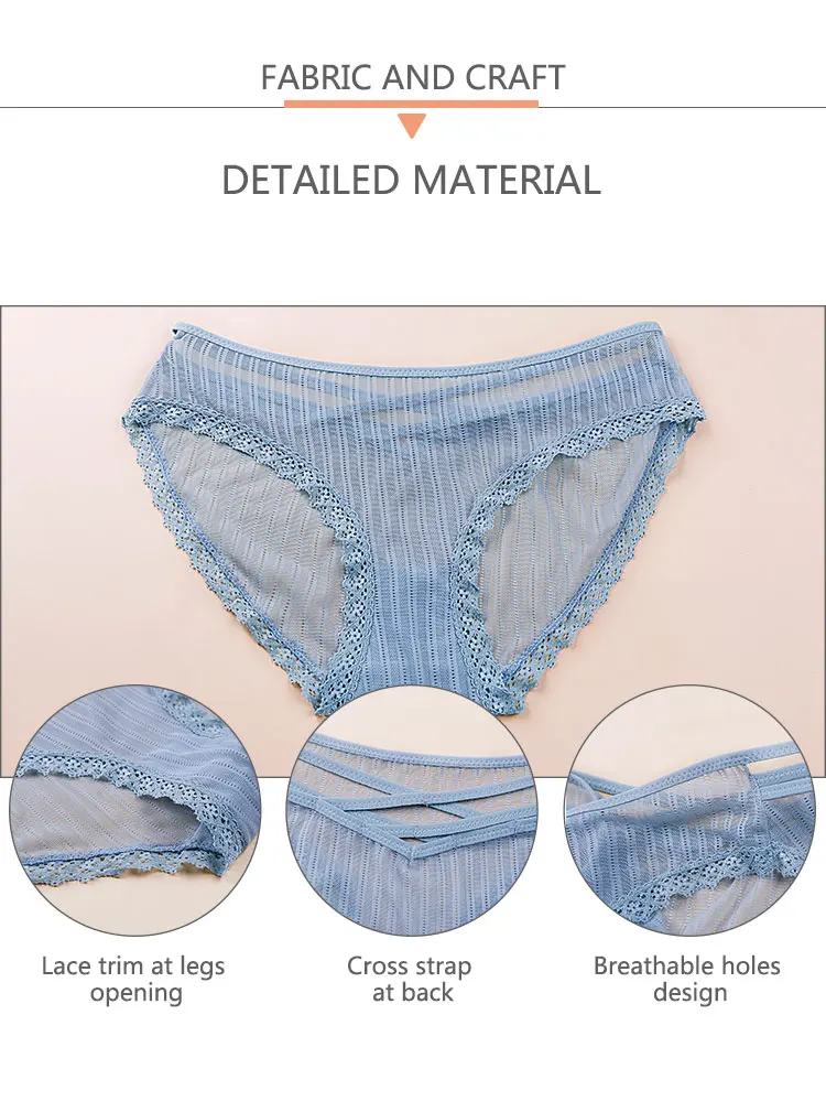Eco-Friendly stylish mesh lace best sexy see through panties for ladies