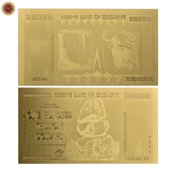 2018 24k Gold Zimbabwe 100 Trillion Banknote One Hundred 2018 24k Gold Zimbabwe 100 Trillion Banknote One Hundred Dollars Bill Foil Money For
