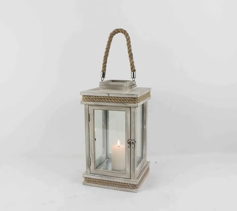 Specialized Design Hanging Handmade Wood Candle Holder Lanterns Wooden Garden Candle Lantern