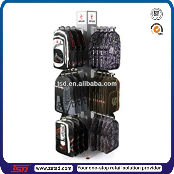 Tsdm619 Custom Retail Shop Wholesale Floor Backpack Display Stand,Bag