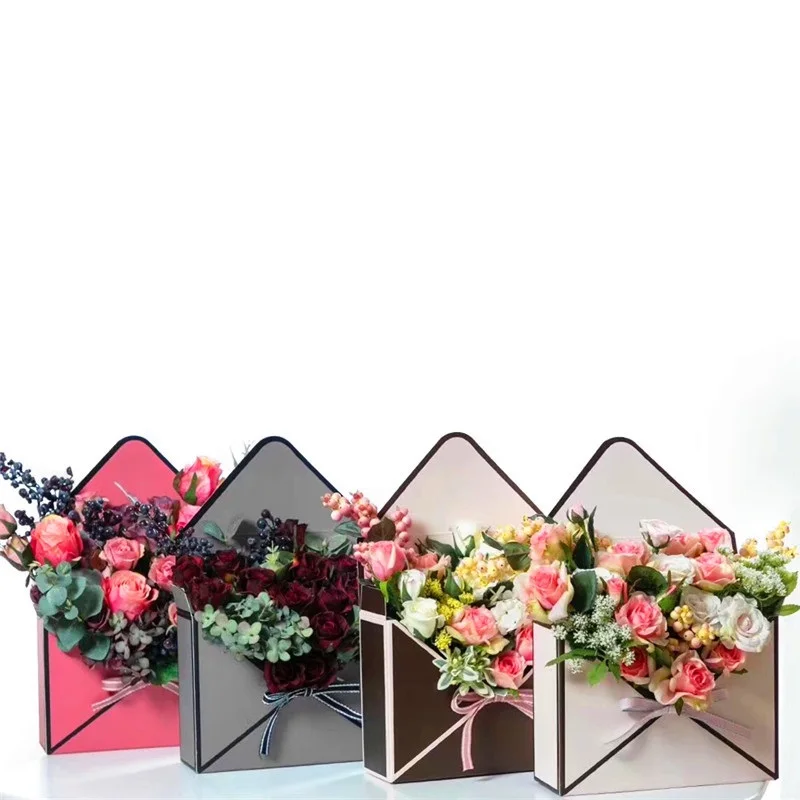 New Arrival Envelope Shape Florist Cardboard Box Valentine Flower