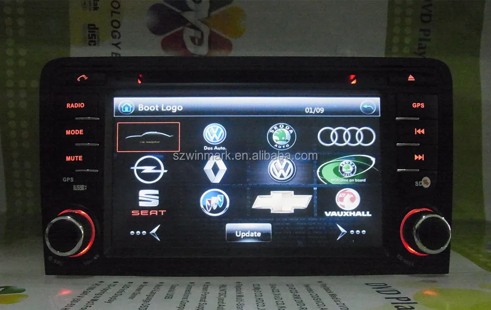 Windows System 2 Din Car Radio For Audi A3 2003 2012 With Gps Ipod