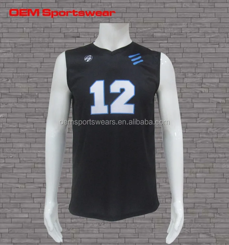 Black Customized Sleeveless Volleyball Jersey Designs For Men Buy Customized Volleyball Jersey