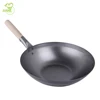 FDA SGS Certificate Wooden Handle Carbon Steel Wok