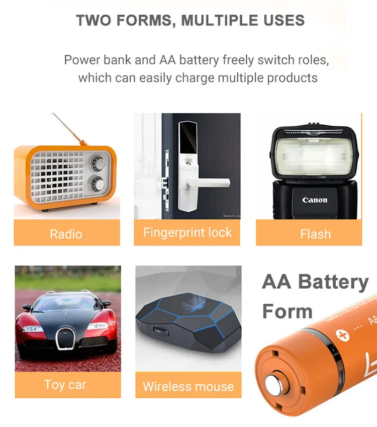 Usb Fast Charge 5 Aa Battery Multifunction 1.5v Rechargeable Lithium