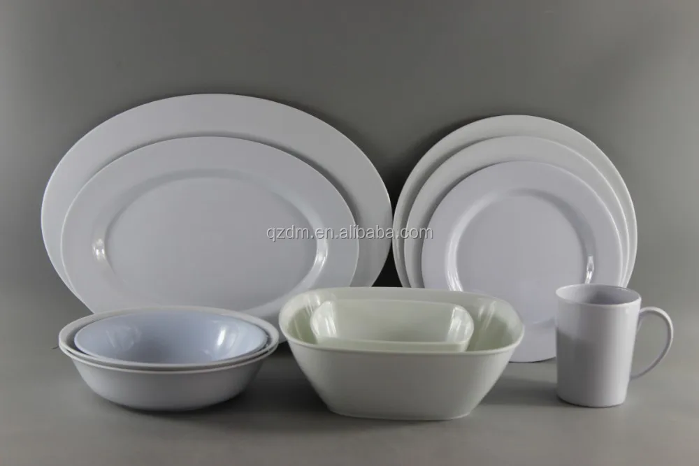 Blank White Melamine Dinner Set A1 Or A5