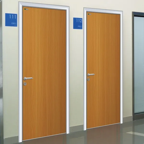 Interior Aluminum Frame Hospital Wood Doors - Buy Aluminum Frame