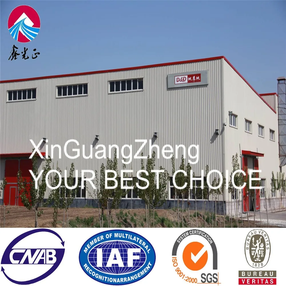 China supplier light steel structure building prefabricated construction workshop