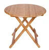Simple table portable outdoor folding dining table with small size round table
