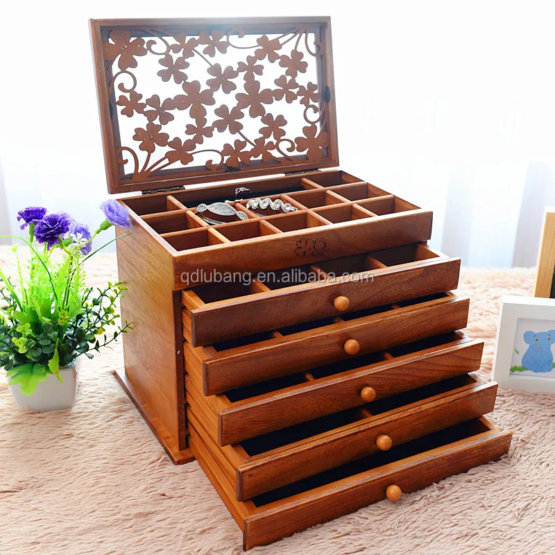 Multidrawer Mirrored Jewelry Box With Many Compartments Inside Buy