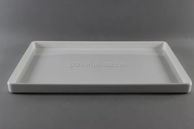 13" White Melamine tray
