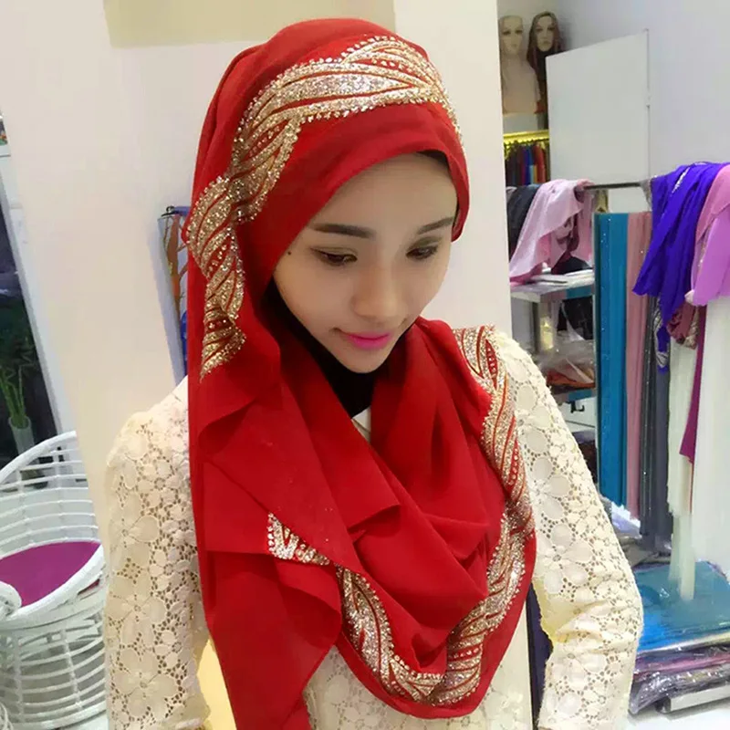 Dubai Hijab Muslim Fashion Scarf Head Cover In Mixed Colors - Buy Dubai ...