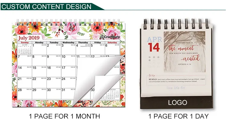 365 Day Mini Custom Printing Page A Day Desktop Calendar Buy Custom