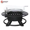 Backyard High quality Deep fire pit with cooking grill